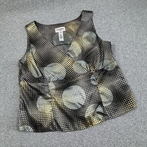 VTG 90's Studio I Babydoll Tank Top Blouse Womens 18T Abstract Career Whimsigoth